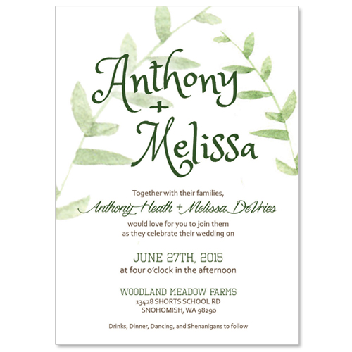 Anthony & Melissa Wedding Invitation