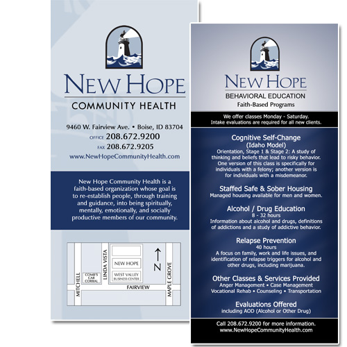 New Hope Community Health Rack Card